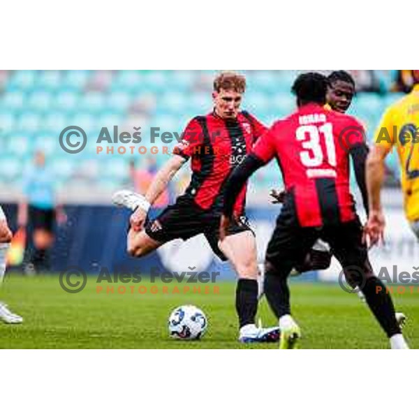 Jon Ficko in action during Prva liga Telemach 2025/2026 football match between Bravo Big Bang and Primorje in Ljubljana, Slovenia on October 19, 2025