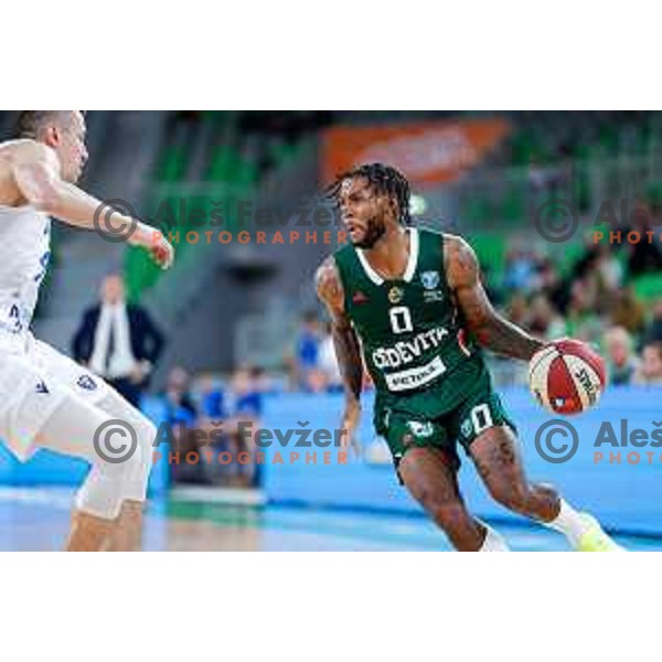 Dewayne Stewart ml. of KK Cedevita Olimpija during ABA League 2025/2026 basketball match between Cedevita Olimpija (SLO) and Zadar (CRO) in SRC Stozice, Ljubljana, Slovenia on October 19th, 2025.