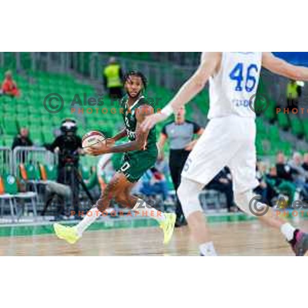 Dewayne Stewart ml. of KK Cedevita Olimpija during ABA League 2025/2026 basketball match between Cedevita Olimpija (SLO) and Zadar (CRO) in SRC Stozice, Ljubljana, Slovenia on October 19th, 2025.