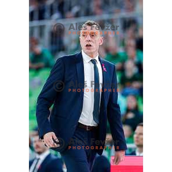 during ABA League 2025/2026 basketball match between Cedevita Olimpija (SLO) and Zadar (CRO) in SRC Stozice, Ljubljana, Slovenia on October 19th, 2025.
