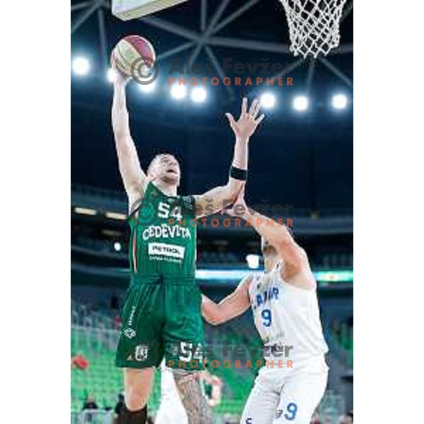 Tkomas Kennedy of KK Cedevita Olimpija during ABA League 2025/2026 basketball match between Cedevita Olimpija (SLO) and Zadar (CRO) in SRC Stozice, Ljubljana, Slovenia on October 19th, 2025.