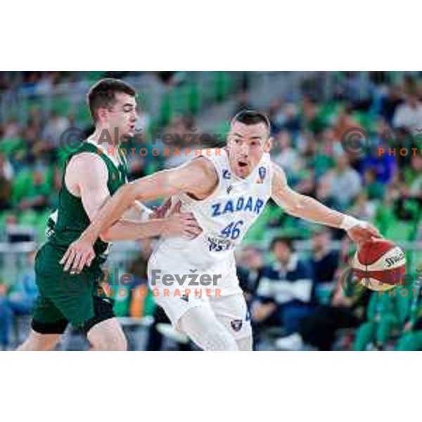 during ABA League 2025/2026 basketball match between Cedevita Olimpija (SLO) and Zadar (CRO) in SRC Stozice, Ljubljana, Slovenia on October 19th, 2025.