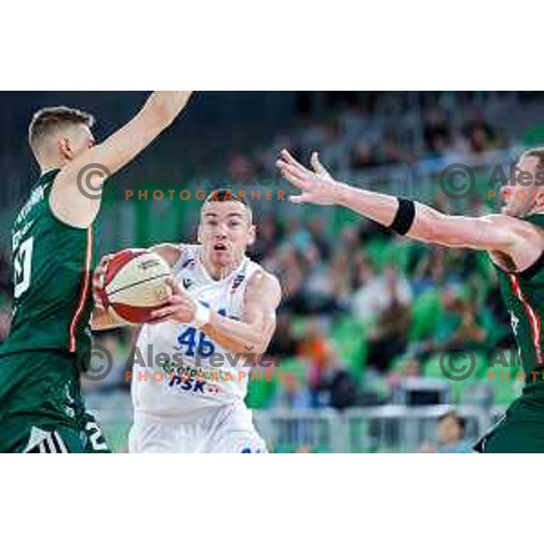 during ABA League 2025/2026 basketball match between Cedevita Olimpija (SLO) and Zadar (CRO) in SRC Stozice, Ljubljana, Slovenia on October 19th, 2025.