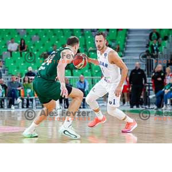 during ABA League 2025/2026 basketball match between Cedevita Olimpija (SLO) and Zadar (CRO) in SRC Stozice, Ljubljana, Slovenia on October 19th, 2025.