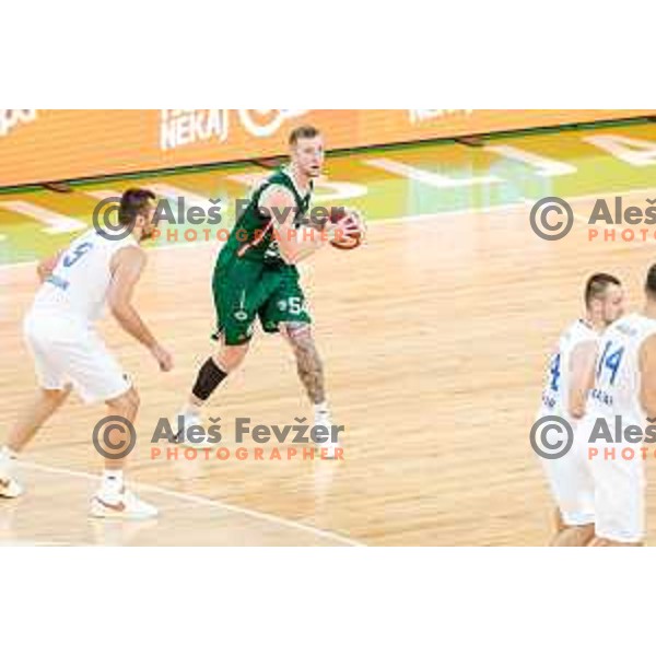 Tkomas Kennedy of KK Cedevita Olimpija during ABA League 2025/2026 basketball match between Cedevita Olimpija (SLO) and Zadar (CRO) in SRC Stozice, Ljubljana, Slovenia on October 19th, 2025.