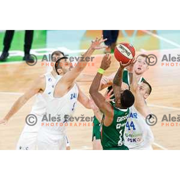 Umoja Gibson of KK Cedevita Olimpija during ABA League 2025/2026 basketball match between Cedevita Olimpija (SLO) and Zadar (CRO) in SRC Stozice, Ljubljana, Slovenia on October 19th, 2025.