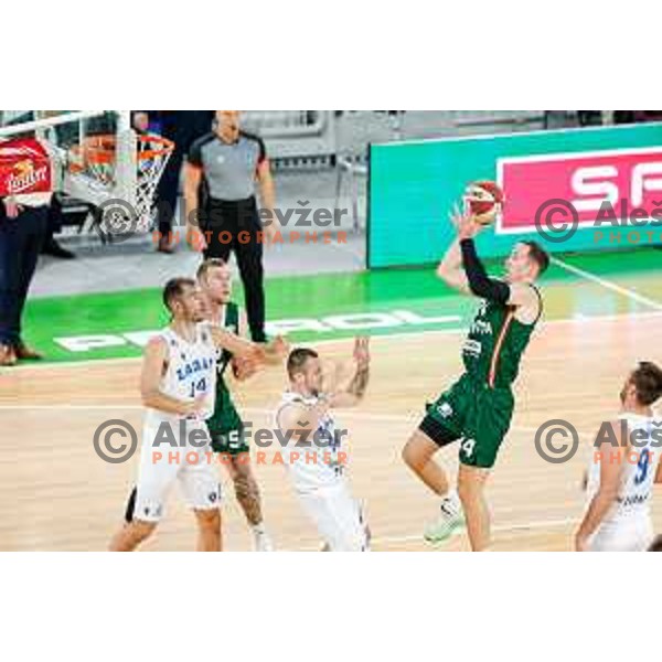 David Škara of KK Cedevita Olimpija during ABA League 2025/2026 basketball match between Cedevita Olimpija (SLO) and Zadar (CRO) in SRC Stozice, Ljubljana, Slovenia on October 19th, 2025.