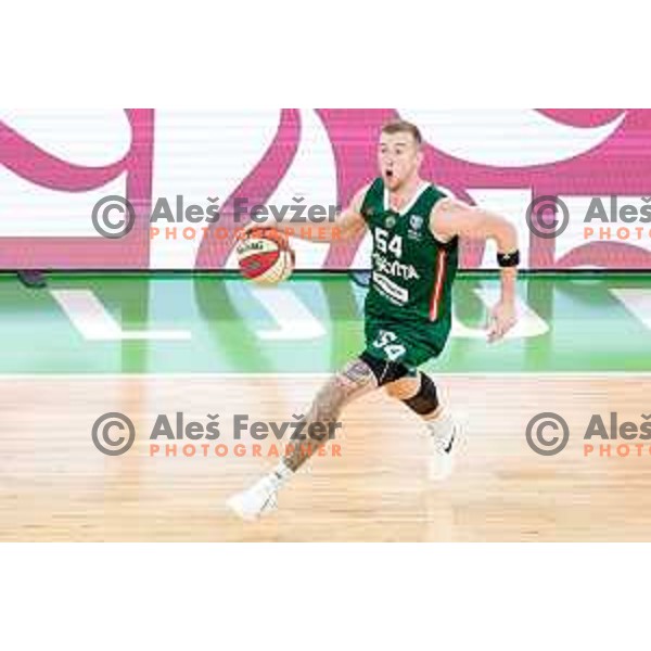 Tkomas Kennedy of KK Cedevita Olimpija during ABA League 2025/2026 basketball match between Cedevita Olimpija (SLO) and Zadar (CRO) in SRC Stozice, Ljubljana, Slovenia on October 19th, 2025.