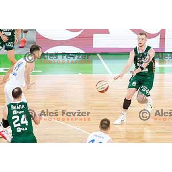 Tkomas Kennedy of KK Cedevita Olimpija during ABA League 2025/2026 basketball match between Cedevita Olimpija (SLO) and Zadar (CRO) in SRC Stozice, Ljubljana, Slovenia on October 19th, 2025.