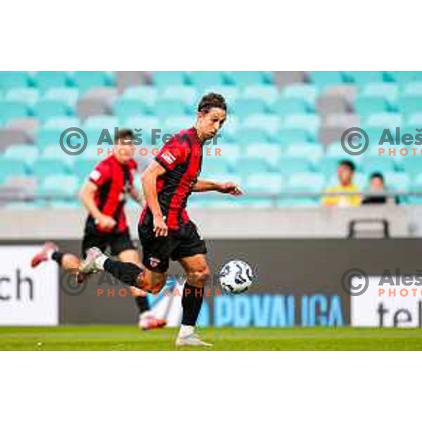 Haris Kadric in action during Prva liga Telemach 2025/2026 football match between Bravo Big Bang and Primorje in Ljubljana, Slovenia on October 19, 2025