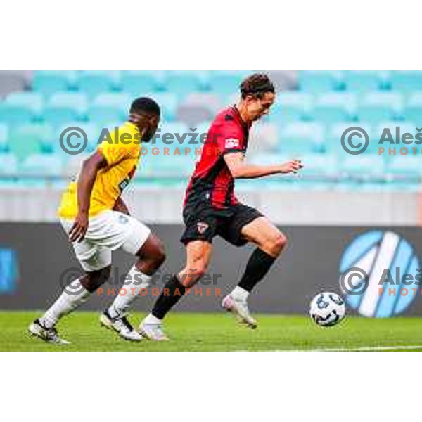 Haris Kadric in action during Prva liga Telemach 2025/2026 football match between Bravo Big Bang and Primorje in Ljubljana, Slovenia on October 19, 2025