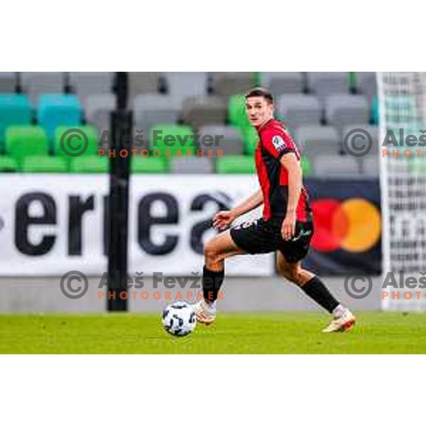 Stafan Melentijevic in action during Prva liga Telemach 2025/2026 football match between Bravo Big Bang and Primorje in Ljubljana, Slovenia on October 19, 2025