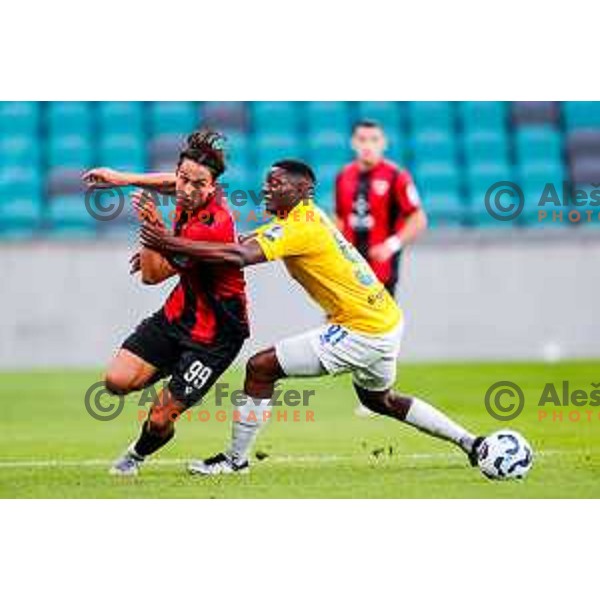 Haris Kadric in action during Prva liga Telemach 2025/2026 football match between Bravo Big Bang and Primorje in Ljubljana, Slovenia on October 19, 2025