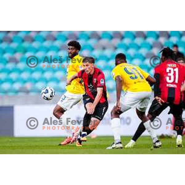 Elian Demirovic in action during Prva liga Telemach 2025/2026 football match between Bravo Big Bang and Primorje in Ljubljana, Slovenia on October 19, 2025