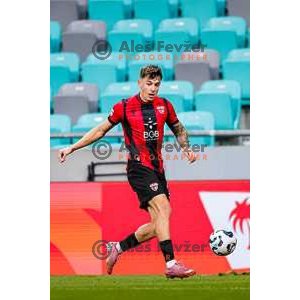 in action during Prva liga Telemach 2025/2026 football match between Bravo Big Bang and Primorje in Ljubljana, Slovenia on October 19, 2025
