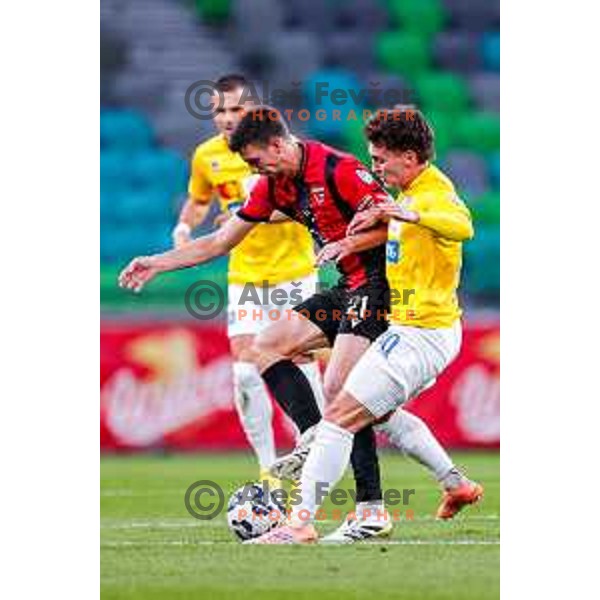 Nik Jermol in action during Prva liga Telemach 2025/2026 football match between Bravo Big Bang and Primorje in Ljubljana, Slovenia on October 19, 2025