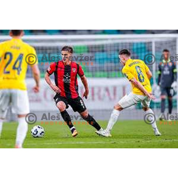 Elian Demirovic in action during Prva liga Telemach 2025/2026 football match between Bravo Big Bang and Primorje in Ljubljana, Slovenia on October 19, 2025