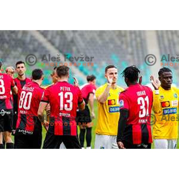 in action during Prva liga Telemach 2025/2026 football match between Bravo Big Bang and Primorje in Ljubljana, Slovenia on October 19, 2025