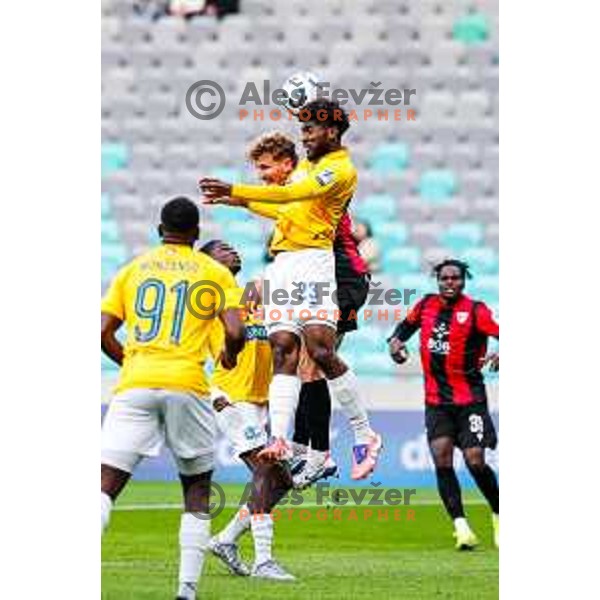 in action during Prva liga Telemach 2025/2026 football match between Bravo Big Bang and Primorje in Ljubljana, Slovenia on October 19, 2025