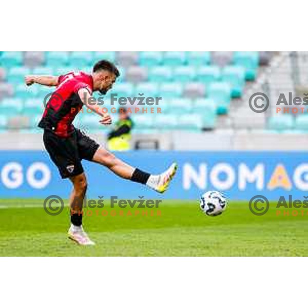 Zan Besir in action during Prva liga Telemach 2025/2026 football match between Bravo Big Bang and Primorje in Ljubljana, Slovenia on October 19, 2025