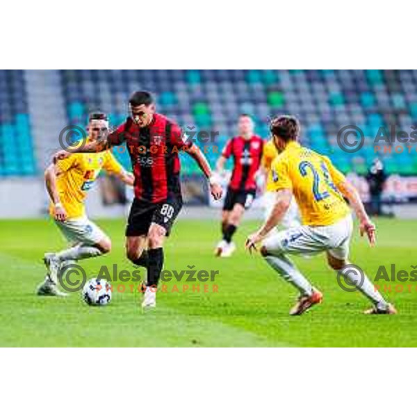 Mirko Mutavcic in action during Prva liga Telemach 2025/2026 football match between Bravo Big Bang and Primorje in Ljubljana, Slovenia on October 19, 2025