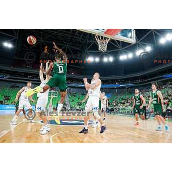 Dewayne Stewart ml. of KK Cedevita Olimpija during ABA League 2025/2026 basketball match between Cedevita Olimpija (SLO) and Zadar (CRO) in SRC Stozice, Ljubljana, Slovenia on October 19th, 2025.