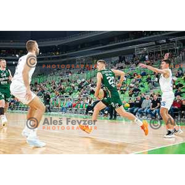 Joseph Girard III of KK Cedevita Olimpija during ABA League 2025/2026 basketball match between Cedevita Olimpija (SLO) and Zadar (CRO) in SRC Stozice, Ljubljana, Slovenia on October 19th, 2025.