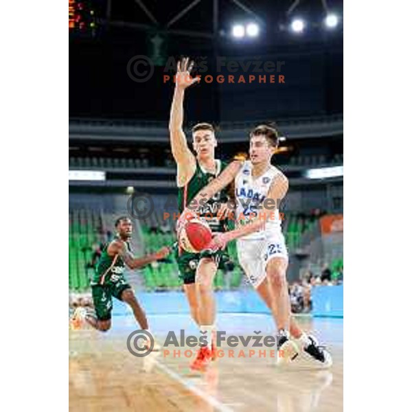 during ABA League 2025/2026 basketball match between Cedevita Olimpija (SLO) and Zadar (CRO) in SRC Stozice, Ljubljana, Slovenia on October 19th, 2025.
