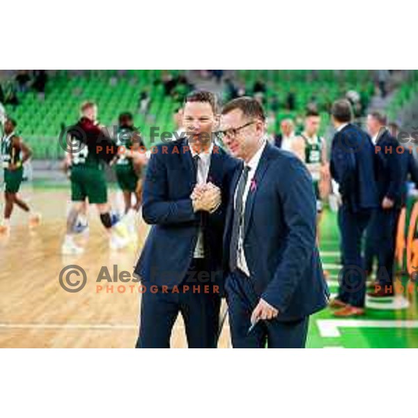 during ABA League 2025/2026 basketball match between Cedevita Olimpija (SLO) and Zadar (CRO) in SRC Stozice, Ljubljana, Slovenia on October 19th, 2025.