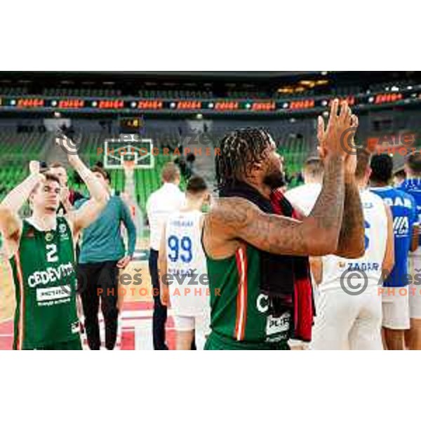 during ABA League 2025/2026 basketball match between Cedevita Olimpija (SLO) and Zadar (CRO) in SRC Stozice, Ljubljana, Slovenia on October 19th, 2025.