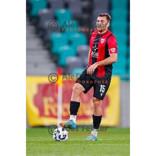 Haris Dedic in action during Prva liga Telemach 2025/2026 football match between Bravo Big Bang and Primorje in Ljubljana, Slovenia on October 19, 2025
