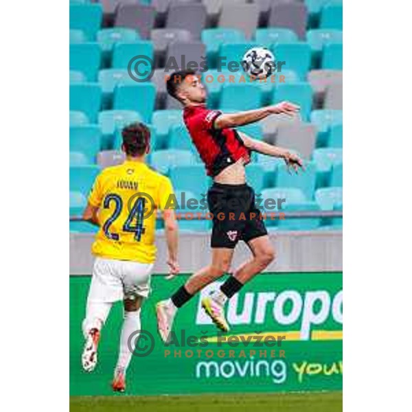 Zan Besir in action during Prva liga Telemach 2025/2026 football match between Bravo Big Bang and Primorje in Ljubljana, Slovenia on October 19, 2025