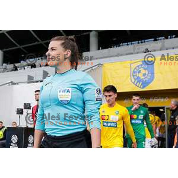 Assistant referee Stasa Spur during Prva liga Telemach 2025/2026 football match between Bravo Big Bang and Primorje in Ljubljana, Slovenia on October 19, 2025