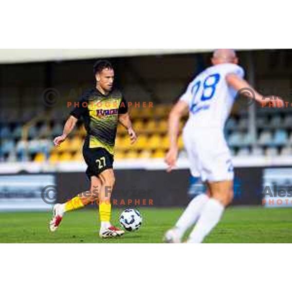 Ivan Calusic of Kalcer Radomlje in action during Prva liga Telemach 2025/2026 football match between Kalcer Radomlje and Koper in Domžale, Slovenia on October 25, 2025. Photo: Filip Barbalic