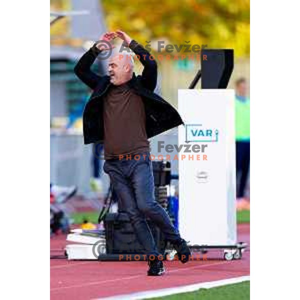 Jugoslav Trenchovski, head coach of Kalcer Radomlje during Prva liga Telemach 2025/2026 football match between Kalcer Radomlje and Koper in Domžale, Slovenia on October 25, 2025. Photo: Filip Barbalic
