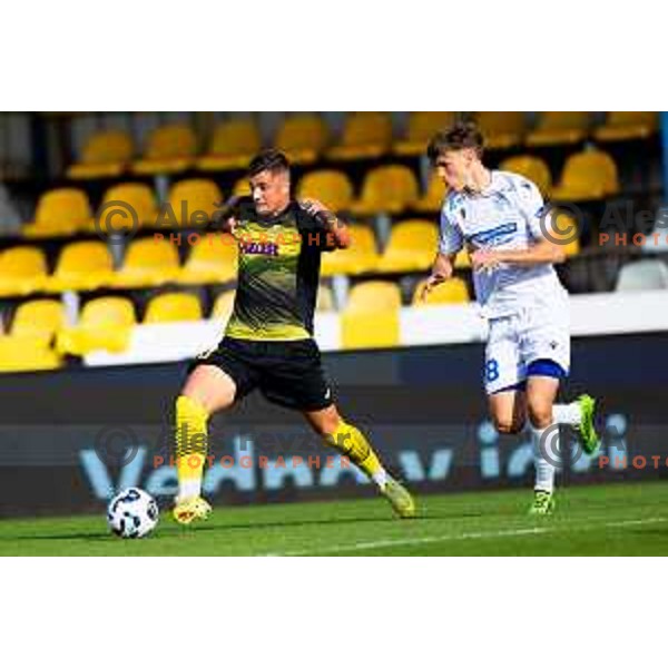Luka Kusic of Kalcer Radomlje in action during Prva liga Telemach 2025/2026 football match between Kalcer Radomlje and Koper in Domžale, Slovenia on October 25, 2025. Photo: Filip Barbalic