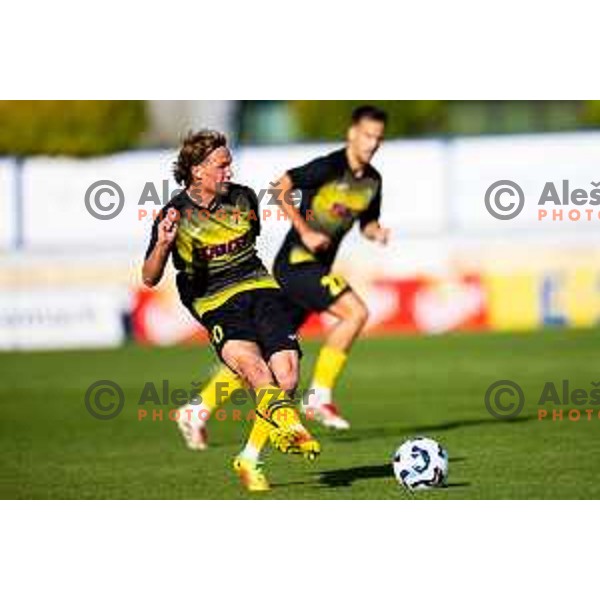Andrej Pogacar of Kalcer Radomlje in action during Prva liga Telemach 2025/2026 football match between Kalcer Radomlje and Koper in Domžale, Slovenia on October 25, 2025. Photo: Filip Barbalic