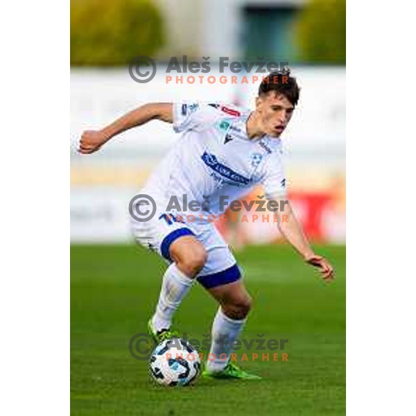 Aljaz Zalaznik of Koper in action during Prva liga Telemach 2025/2026 football match between Kalcer Radomlje and Koper in Domžale, Slovenia on October 25, 2025. Photo: Filip Barbalic