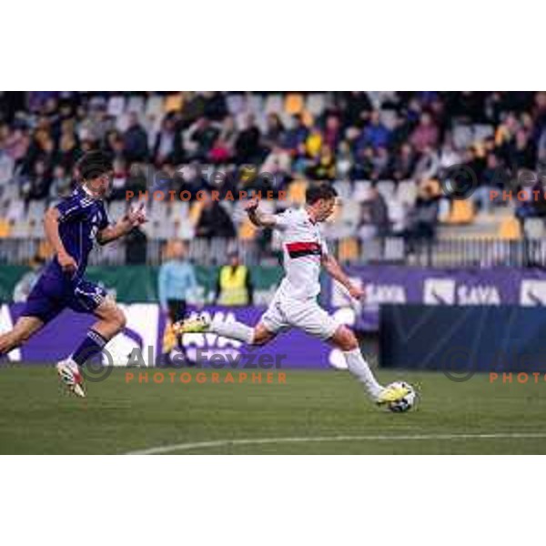 in action during Prva liga Telemach 2025/2026 football match between Maribor and Primorje at Ljudski vrt, Maribor, Slovenia on October 25, 2025 Photo: Sebastijan Andrejek Bukovec