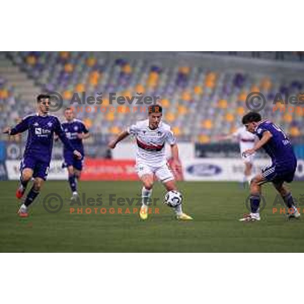 in action during Prva liga Telemach 2025/2026 football match between Maribor and Primorje at Ljudski vrt, Maribor, Slovenia on October 25, 2025 Photo: Sebastijan Andrejek Bukovec
