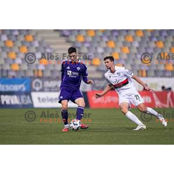 in action during Prva liga Telemach 2025/2026 football match between Maribor and Primorje at Ljudski vrt, Maribor, Slovenia on October 25, 2025 Photo: Sebastijan Andrejek Bukovec