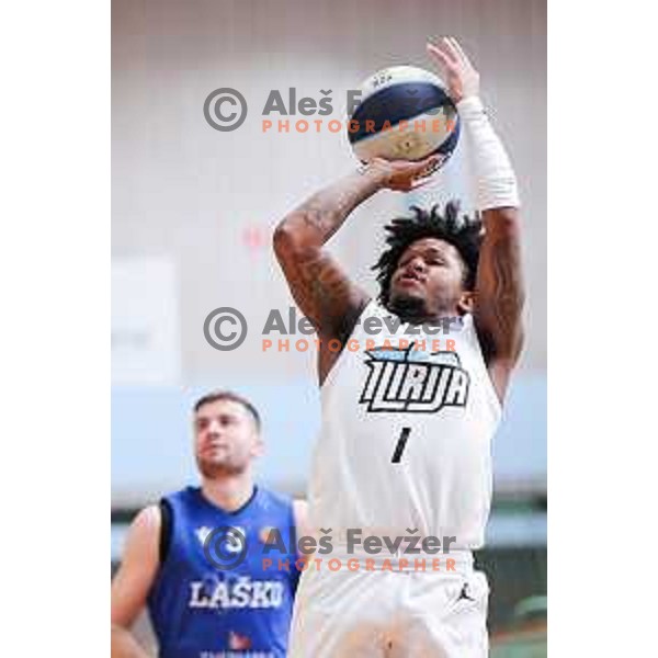Wendell Jerome Green Jr of Ilirija in action during OTP Bank League 2025/2026 basketball match between Ilirija and Zlatorog Lasko in Ježica, Ljubljana, Slovenia on October 25, 2025. Photo: Filip Barbalic