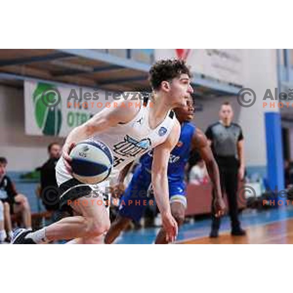 Luka Kures of Ilirija in action during OTP Bank League 2025/2026 basketball match between Ilirija and Zlatorog Lasko in Ježica, Ljubljana, Slovenia on October 25, 2025. Photo: Filip Barbalic