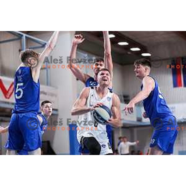 Edo Muric of Ilirija in action during OTP Bank League 2025/2026 basketball match between Ilirija and Zlatorog Lasko in Ježica, Ljubljana, Slovenia on October 25, 2025. Photo: Filip Barbalic