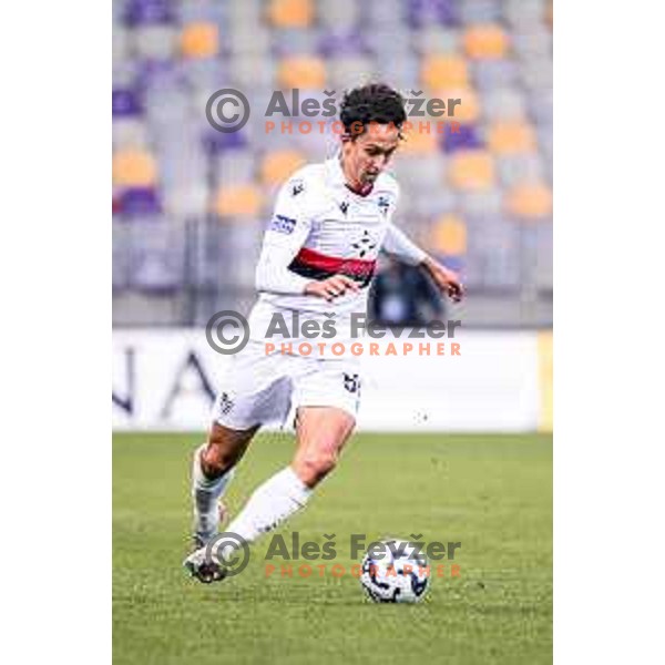 Haris Kadric in action during Prva liga Telemach 2025/2026 football match between Maribor and Primorje at Ljudski vrt, Maribor, Slovenia on October 25, 2025 Photo: Sebastijan Andrejek Bukovec