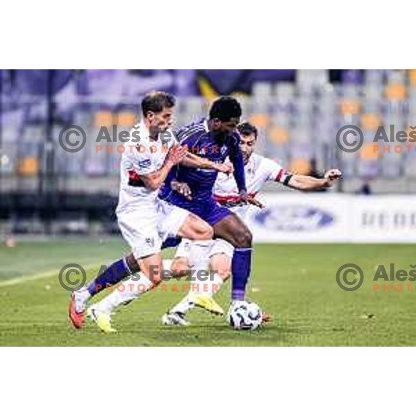 in action during Prva liga Telemach 2025/2026 football match between Maribor and Primorje at Ljudski vrt, Maribor, Slovenia on October 25, 2025 Photo: Sebastijan Andrejek Bukovec