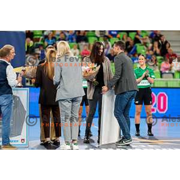 during EHF Women’s Champions League 2025/2026 handball match between Krim OTP Group Mercator (SLO) and CSM Bucaresti (ROU) in Ljubljana, Slovenia on October 25, 2025.