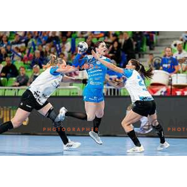 Horacek Tamara of Krim OTP Group Mercator during EHF Women’s Champions League 2025/2026 handball match between Krim OTP Group Mercator (SLO) and CSM Bucaresti (ROU) in Ljubljana, Slovenia on October 25, 2025.