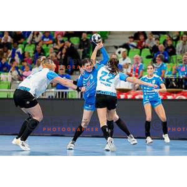Horacek Tamara of Krim OTP Group Mercator during EHF Women’s Champions League 2025/2026 handball match between Krim OTP Group Mercator (SLO) and CSM Bucaresti (ROU) in Ljubljana, Slovenia on October 25, 2025.