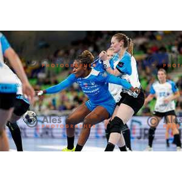 during EHF Women’s Champions League 2025/2026 handball match between Krim OTP Group Mercator (SLO) and CSM Bucaresti (ROU) in Ljubljana, Slovenia on October 25, 2025.